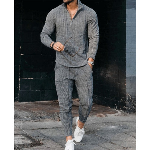 2 Piece Knitted Smart Casual Suit