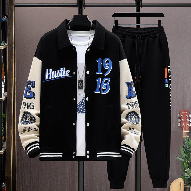 Men's Baseball Jacket Pants Set