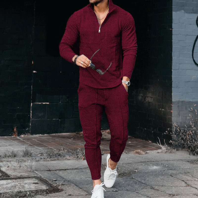 2 Piece Knitted Smart Casual Suit