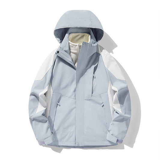 Removable Fleece-lined Waterproof Coat