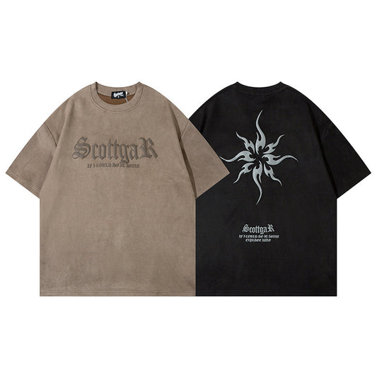 Embossed Velveted Skottga Tee